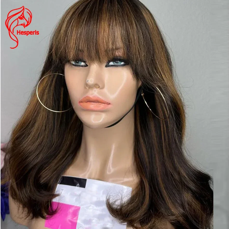 Hesperis короткая блондинка хайлайтер полный парик машинная работа Боб волна