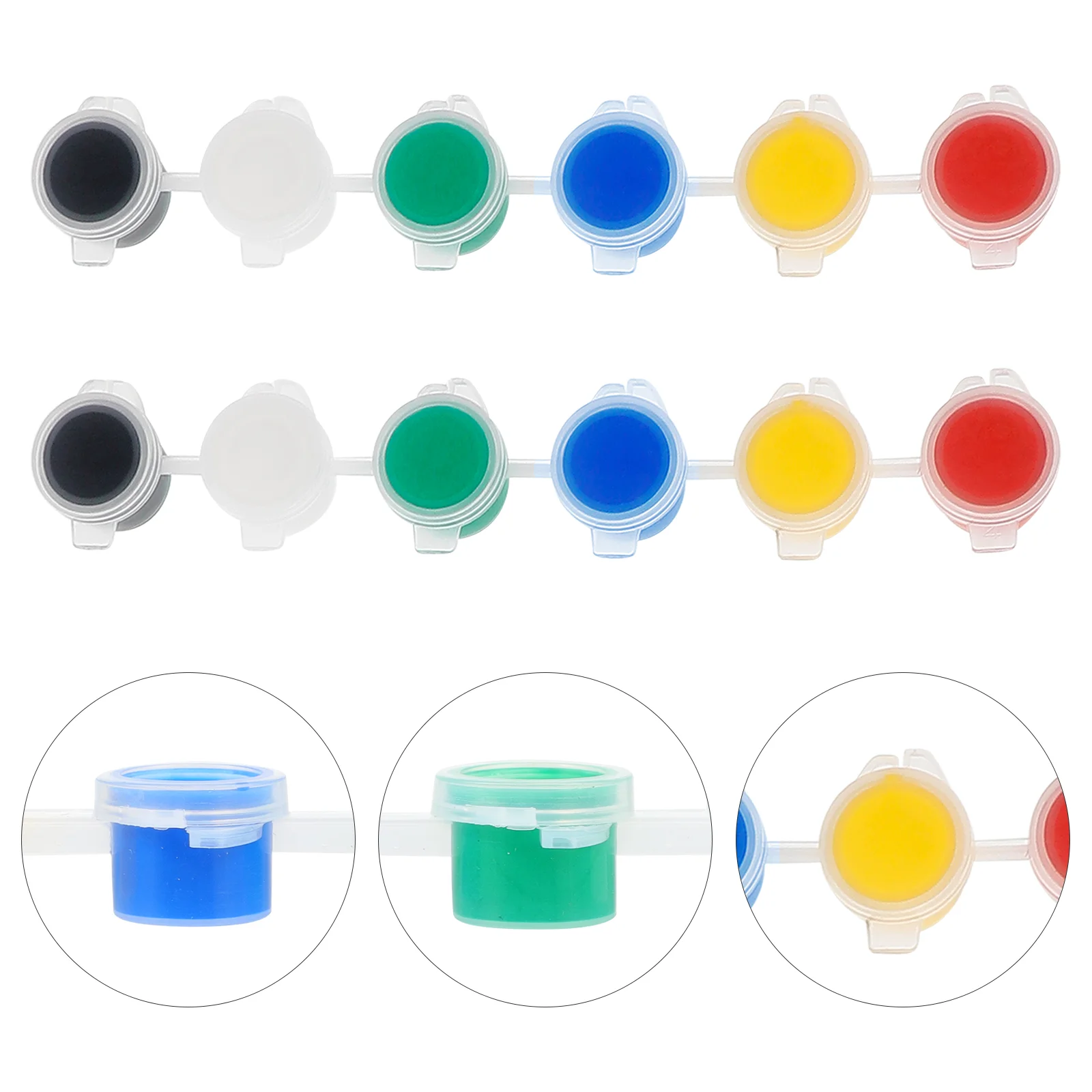 

Paintstorage Pots Container Cup Supplies Mini Empty Clear Strips Cupssmall Students Drawing Stationery School Organizer Lids