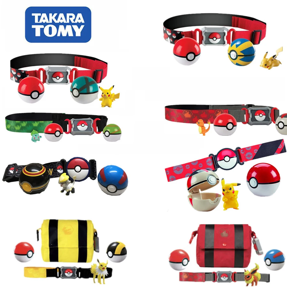 

TAKARA TOMY Pokemon Go Game Charizard Pikachu Figurine Pokemon Clip N GO Carry Poke Ball Belt Set PVC Action Figure Toys Anime