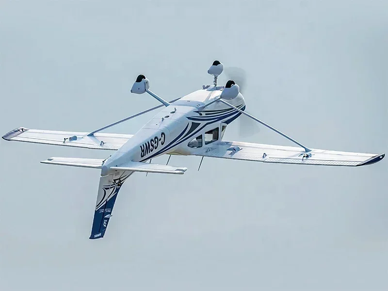 Фото Радиоуправляемый тренировочный самолет FMS Cessna 182 1500 мм (PNP) для начинающих, для обучения полетам и аэрофотосъемки, с предустановленным цифровым сервоприводом H №3