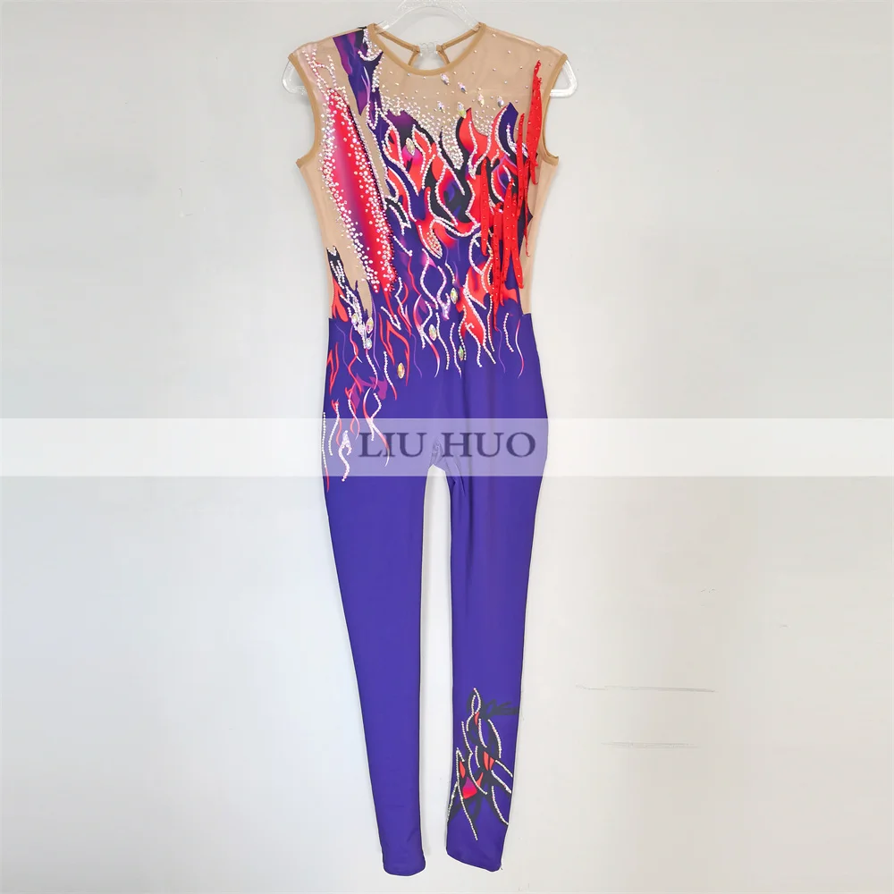 Женское платье LIUHUO с длинным рукавом для ритмической гимнастики