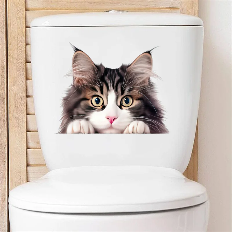 Наклейка на унитаз &quotМилый маленький кот&quot