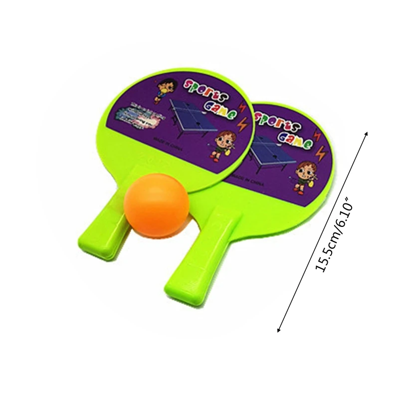 

Outdoor Sports Pingpong Ball Toy Set with 2 x Plastic Racket Table Tennis Toy for Children Fine Motor Skills Party Gift P31B