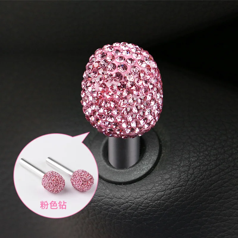 New 2PCS Luxury Car Door Pin Lock Knob Lift Covers Car Decor Car Ornament Bling Gadget Glitter Bling Car Accessories for Woman