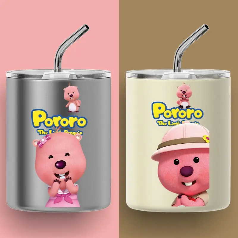 

300 мл Kawaii Sanriod аниме хобби Loopy Straw Cup 304 нержавеющая сталь Изолированная чашка портативная Паровая стильная чашка для воды кофейная чашка