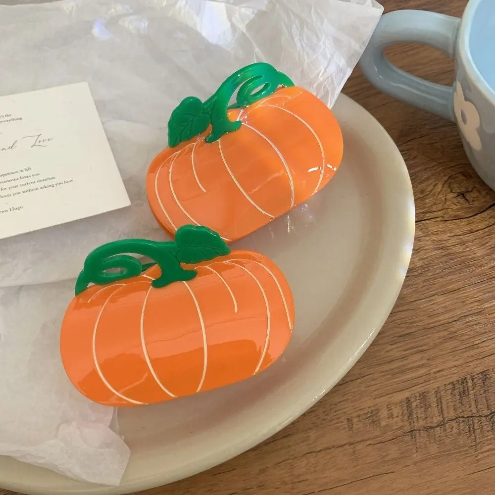 Милая заколка для волос со стразами и клубникой коготь в виде тыквы акулы