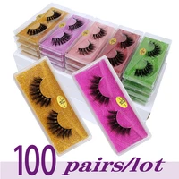lashes wholesale 103050100 pairs 3d mink lashes in bulk natural false eyelashes hand made makeup eye lashes 3d mink eyelashes