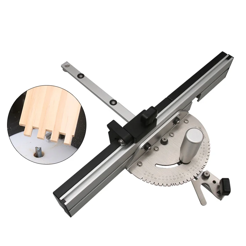 450mm Miter Gauge with track Stop Table Saw/Router Miter Gauge  Angle ruler Table saw Band saw Flip Woodworking Tools DIY