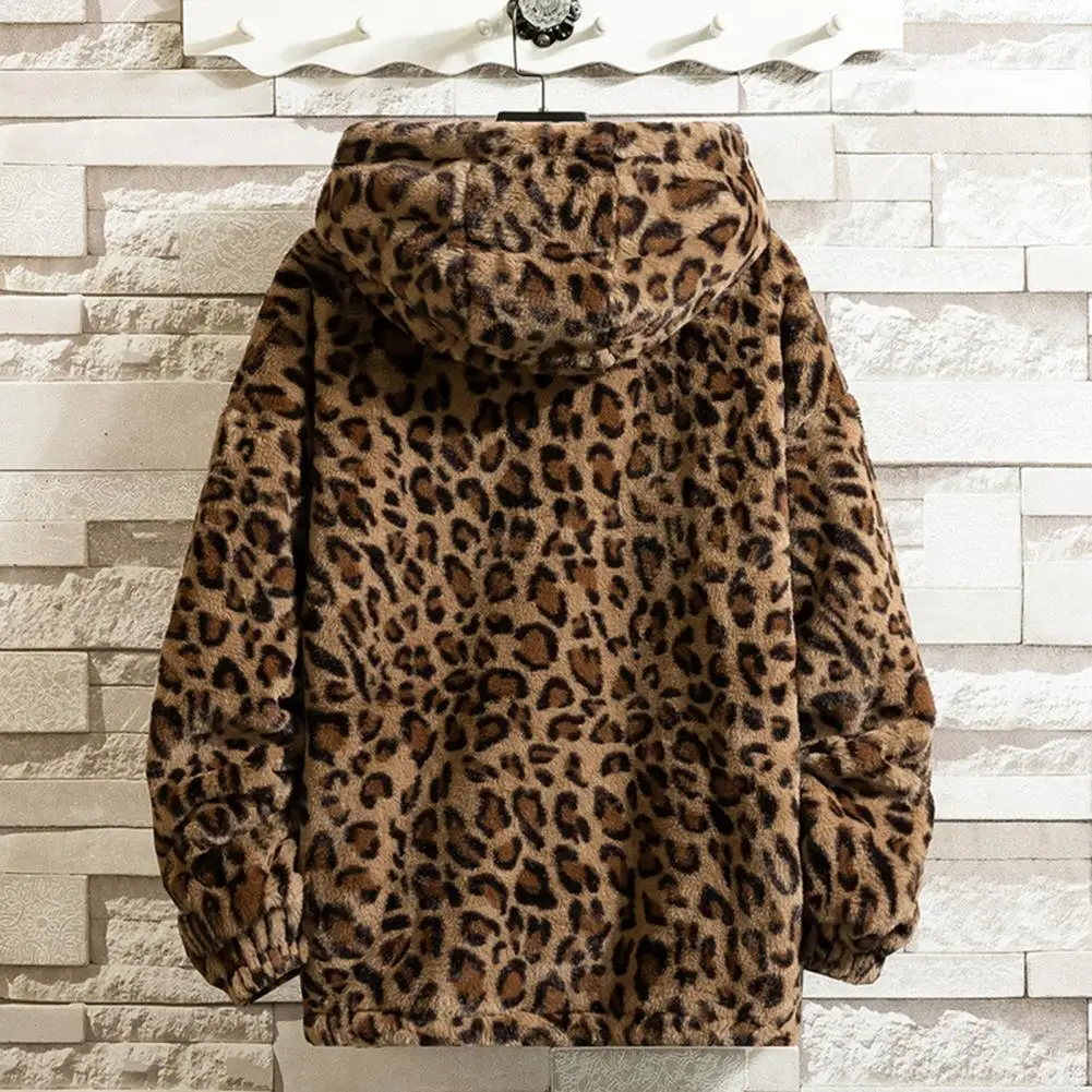 Winter Leopard Print Jacket Women's Stand collar Warm Parkas Outwear 2022 New Autumn Winter Korean Female Loose Faux Fur Coats