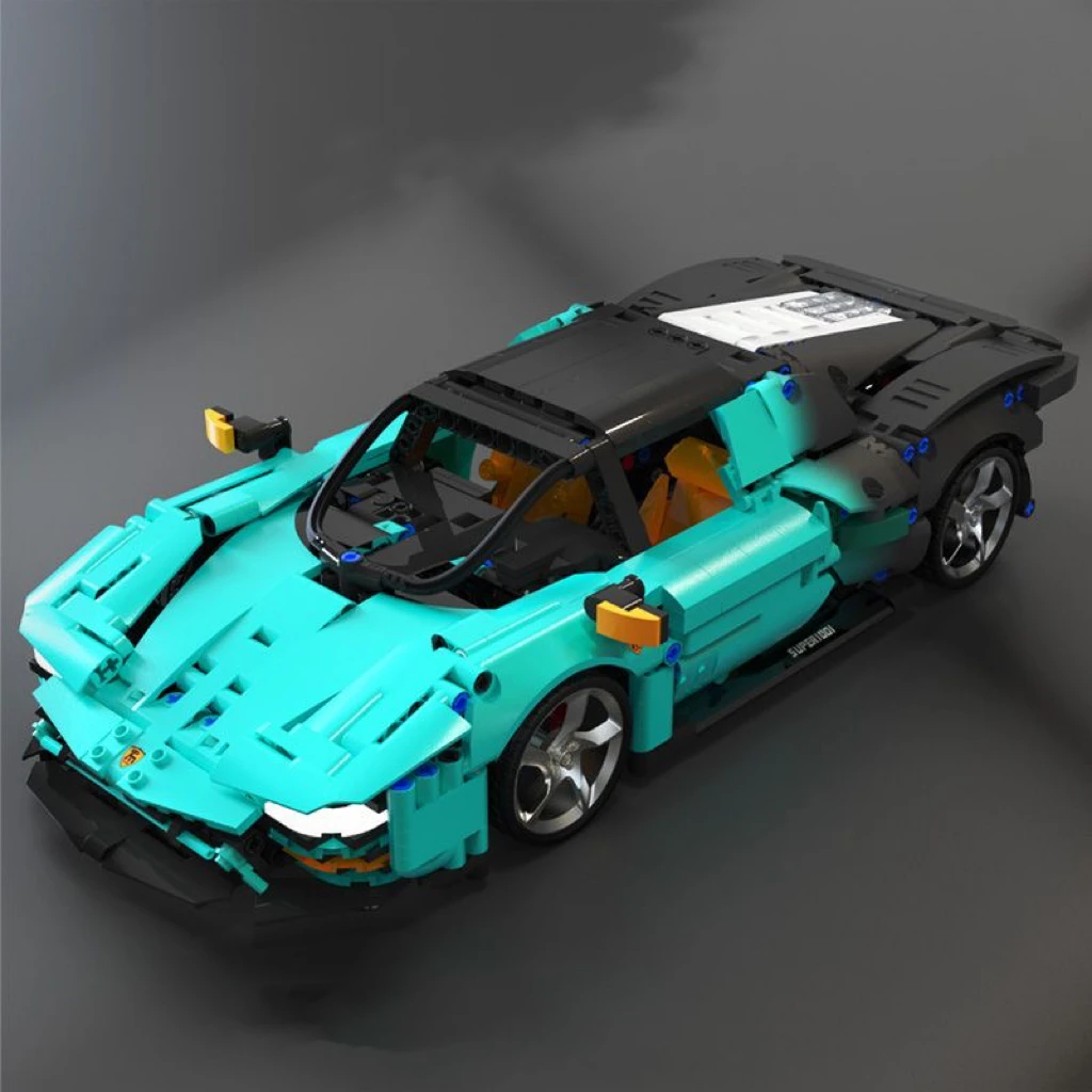 TUOMU дизайнерский строительный блок Гоночная Серия 1: 14 фиолетовый Шарм Auroras FL