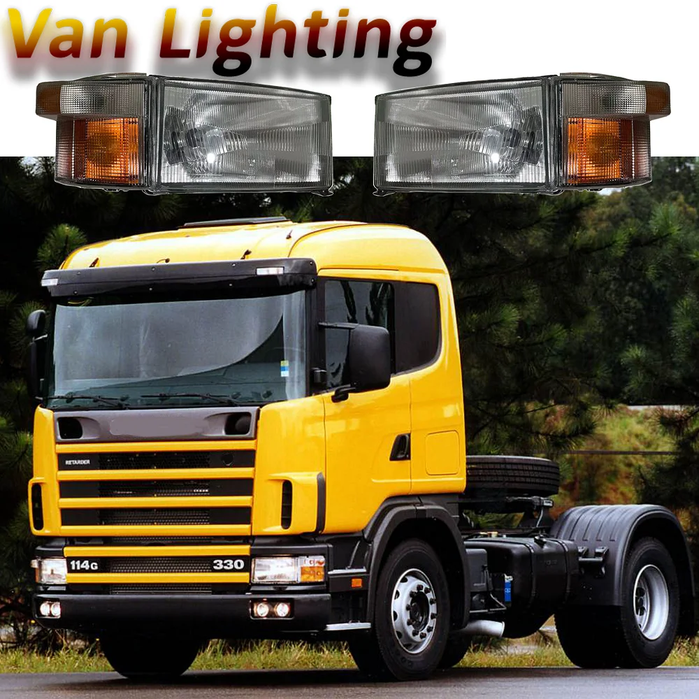 

1PC 24V Truck Head Lamp For SCANIA 114 G400 P400 R420 Head Light 1446588 14746587 E APPROVE