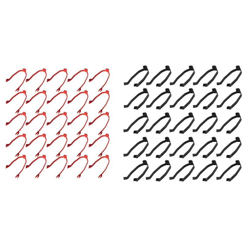 

50Pcs Rear Fender Mudguard Bracket Rigid Support For Electric Scooter - 25Pcs Red & 25Pcs Black