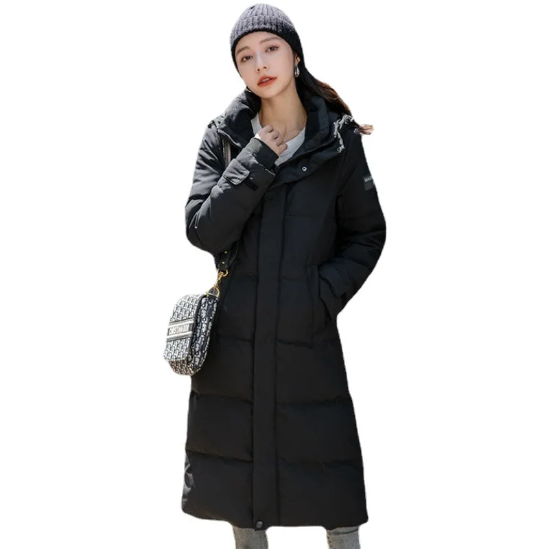 2022 Winter Women Jacket Long Cotton Big Pockets Ladies Coat Women's Thickened Warm Parka