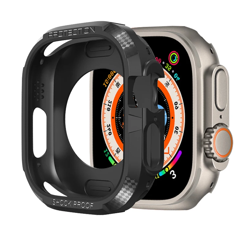Чехол для apple watch Ultra Band 49 мм Защитный Мягкий Силиконовый ТПУ чехол iWatch Series