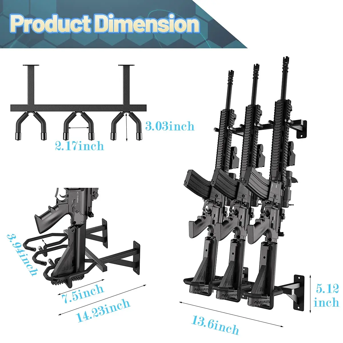 Металлическая оружейная стойка настенное крепление вертикальный шкаф для