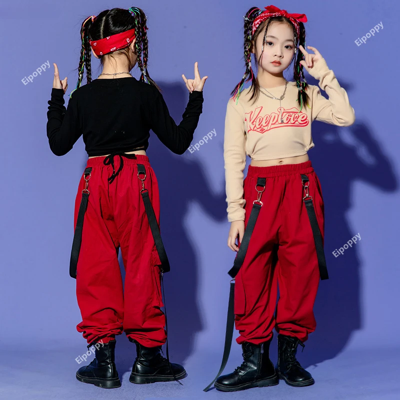 Свитшот женский в стиле хип-хоп уличные танцевальные брюки-карго Детская уличная