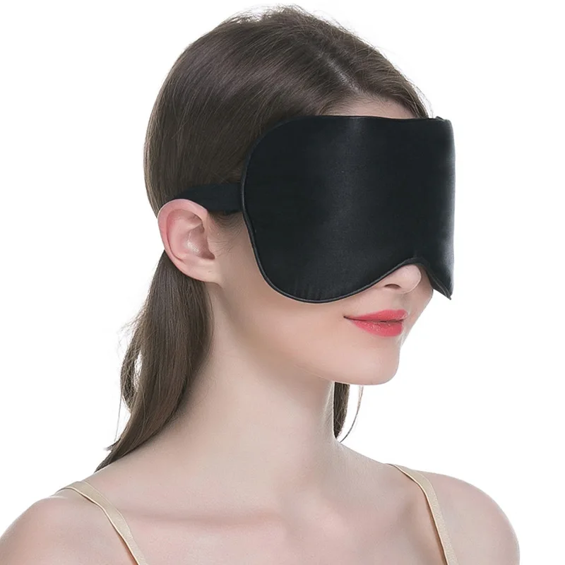 Горячая Распродажа 100% натуральный шелк Eyemask мягкие удобные повязки на глаза для сна Повязки на глаза с регулируемым ремешком