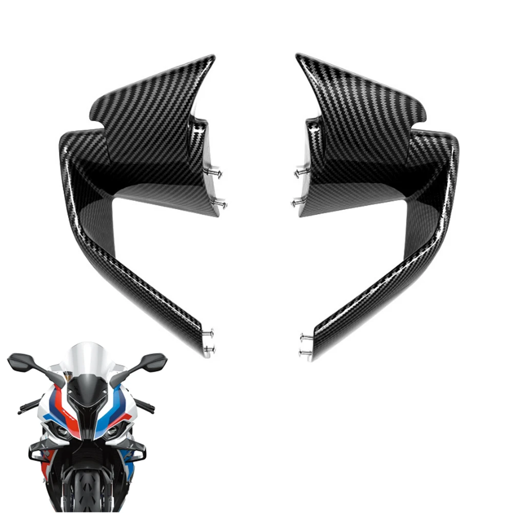 

Hydro Dipped Carbon Fiber Finish Front Spoiler Fxed Wind Winglets For BMW S1000RR M1000RR 2019-2022 S 1000RR