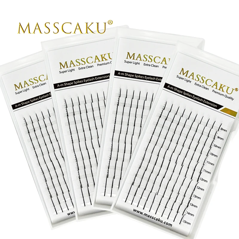 

Professional A/M shape spikes individual lashes extension cluster natural soft lashes flat spikes eyelash extension makeup cilia