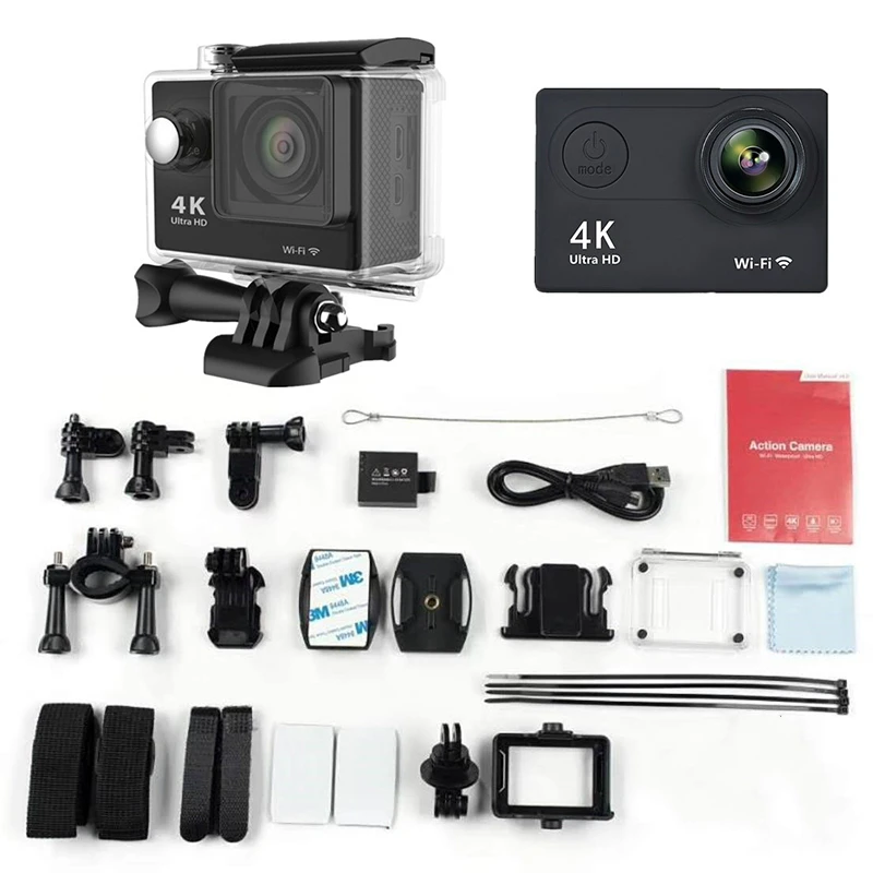 Экшн-камера Ultra HD 4K 30 кадров/с Wi-Fi 2 0 дюйма | Безопасность и защита