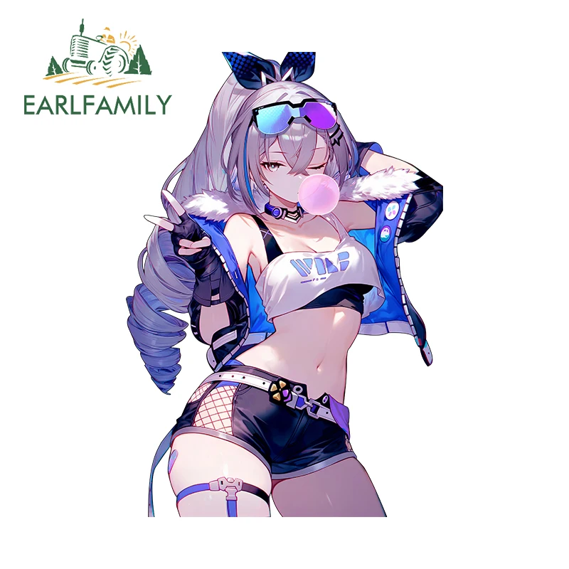 

EARLFAMILY Honkai Star Rail Sliver Wolf автомобильные наклейки красочные милые девушки зеркало заднего вида наклейки устойчивые к царапинам автомобильный Стайлинг