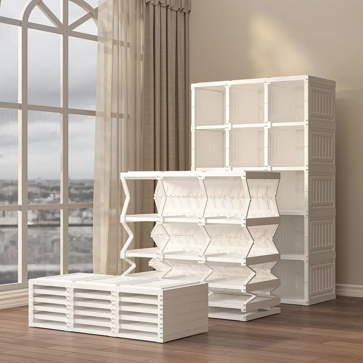 Детский органайзер для хранения одежды складной пластиковый шкаф с магнитной