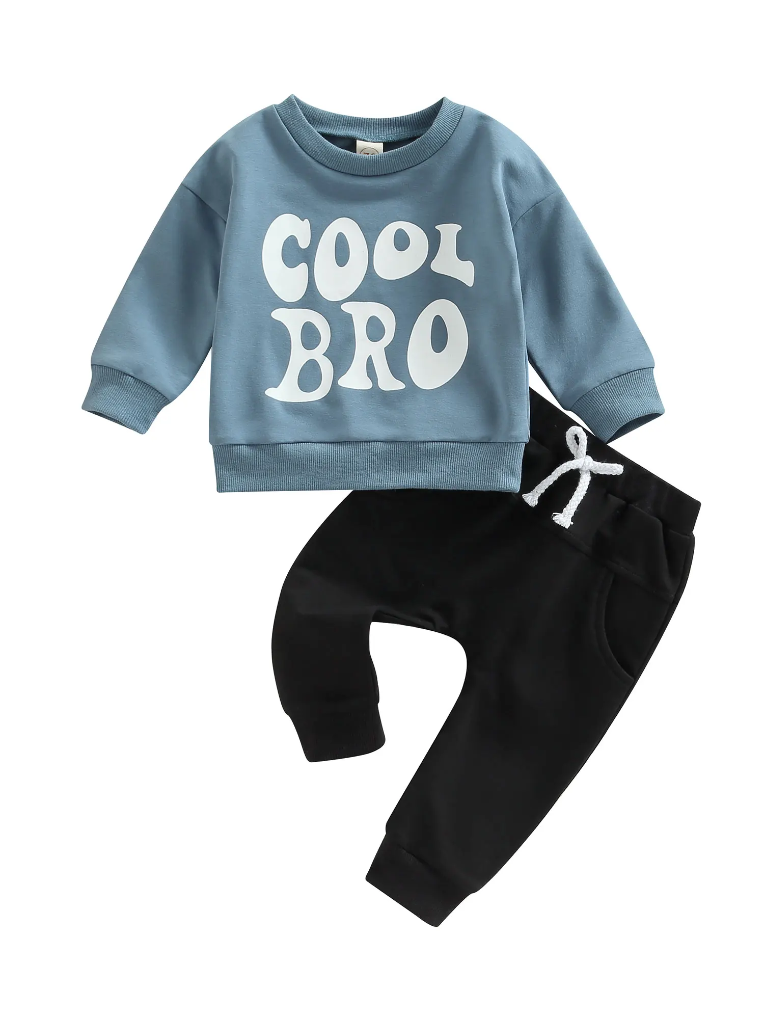 

Брюки с длинным рукавом и круглым вырезом для мальчиков