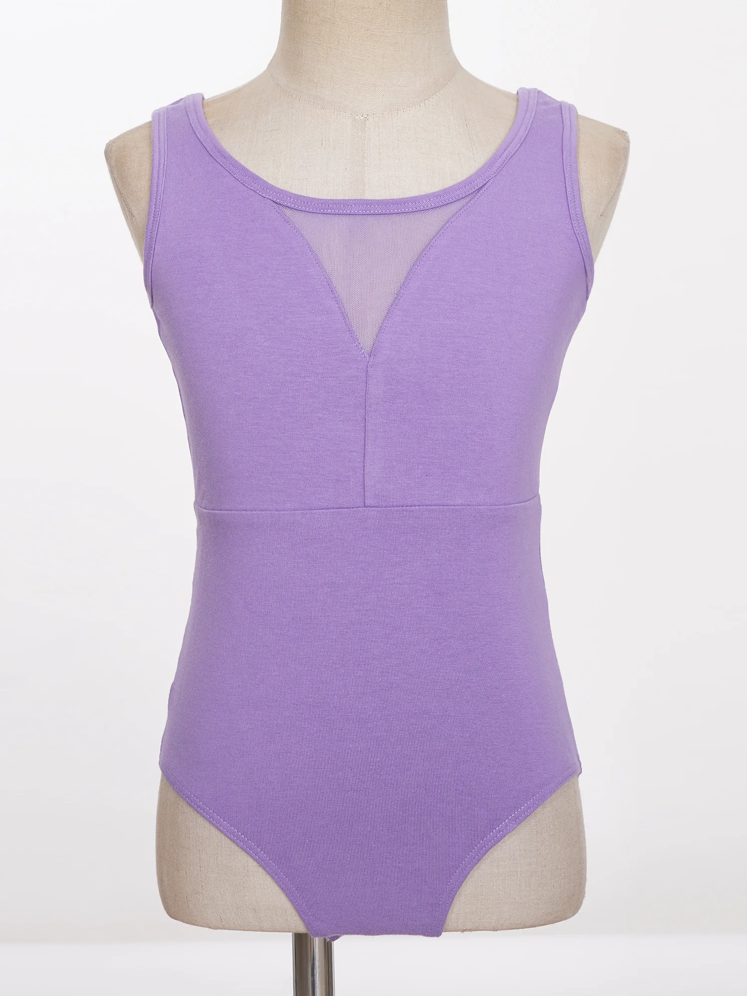 Детское балетное трико для девочек хлопковое прозрачное Сетчатое лоскутное Боди