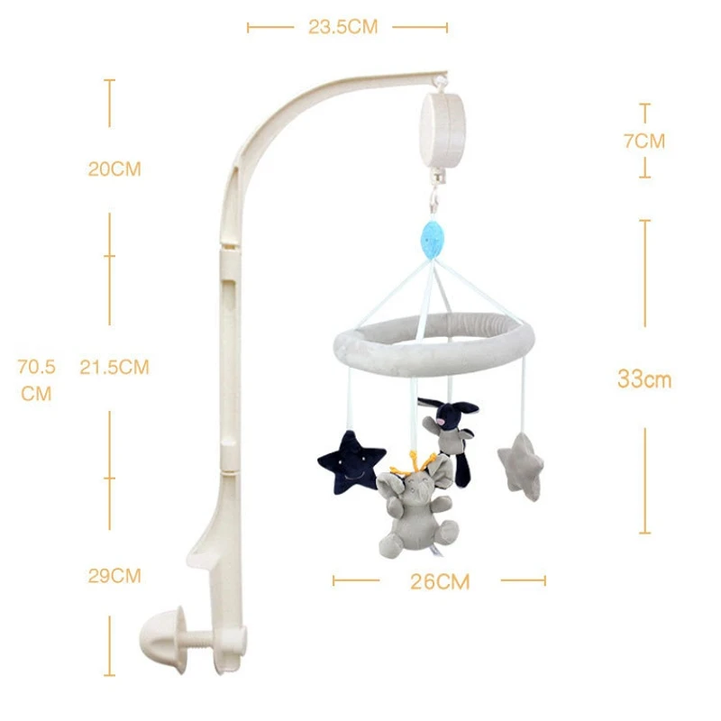 multi-function music box rotating plush bed bell bedside hanging baby toy crib ornaments to promote visual development |