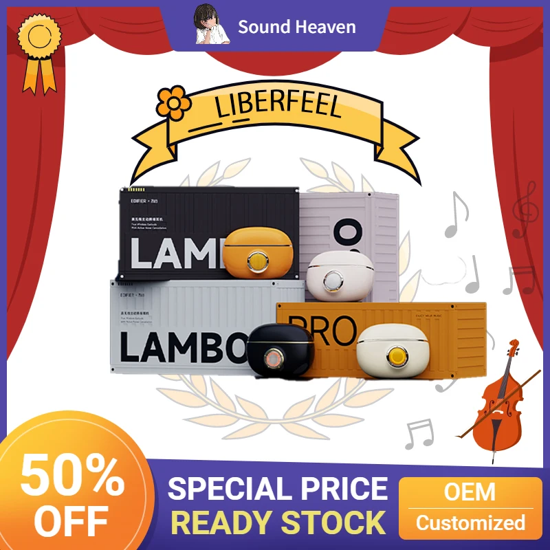 

LIBERFEELx EDIFIER Bluetooth Earphones True Wireless Earbuds Active Noise Cancellation Monitor Headphone Low Latency APP Control