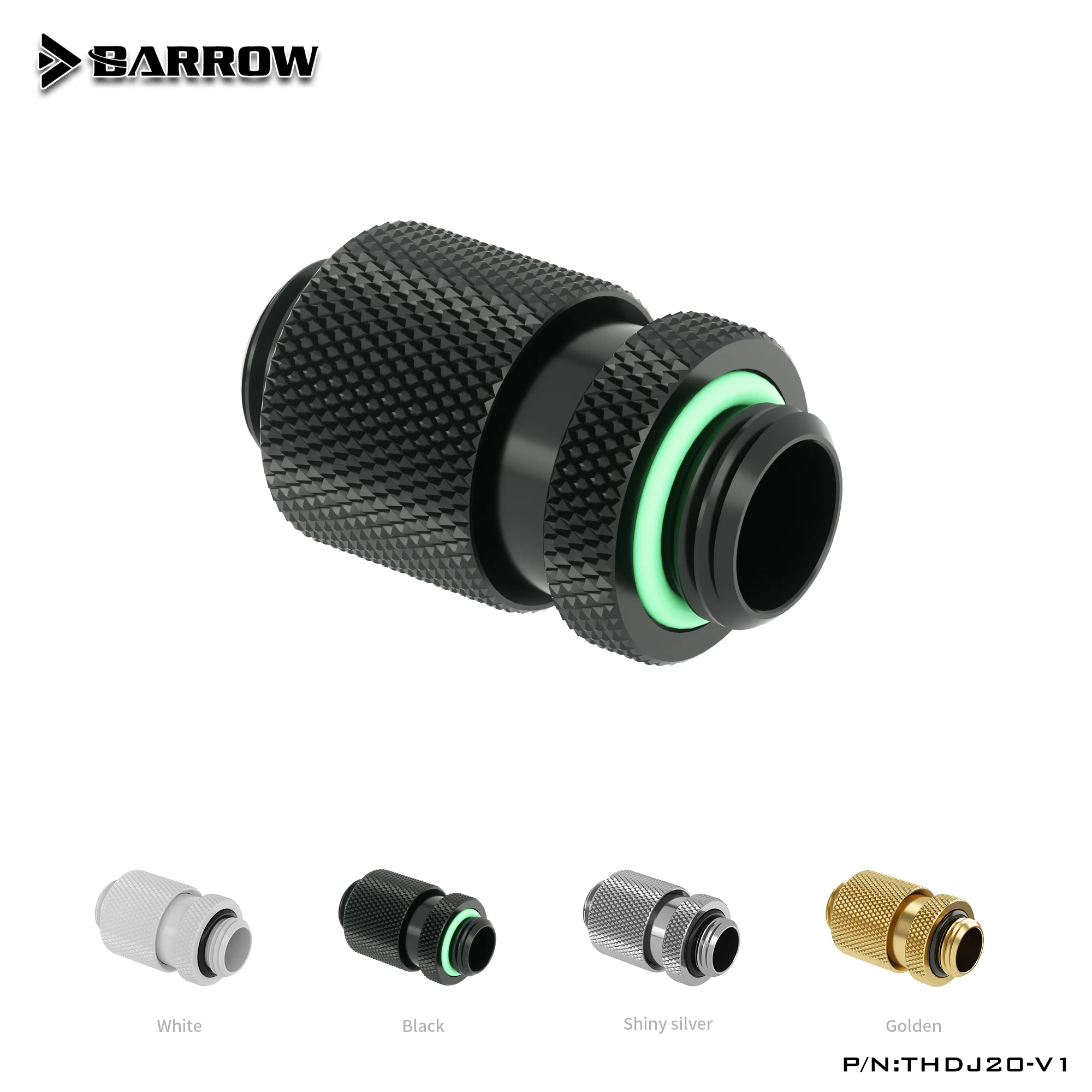 

Barrow White Black Silver G1/4" Male to Male Rotary Connectors / Extender (20-25mm) PC water cooling system THDJ20-V1