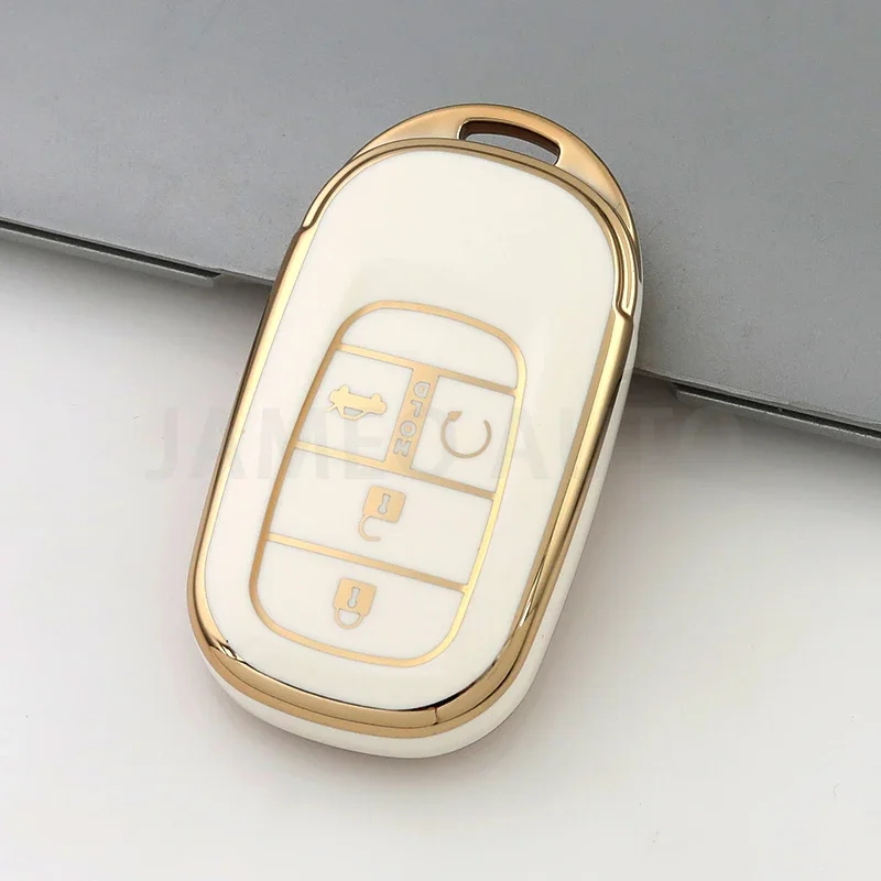 

Для Honda Civic Vezel Accord Fit Pilot CRV Freed HRV ENP1 2021 2022 2023 2024 ТПУ 4-кнопочный чехол для автомобильного ключа