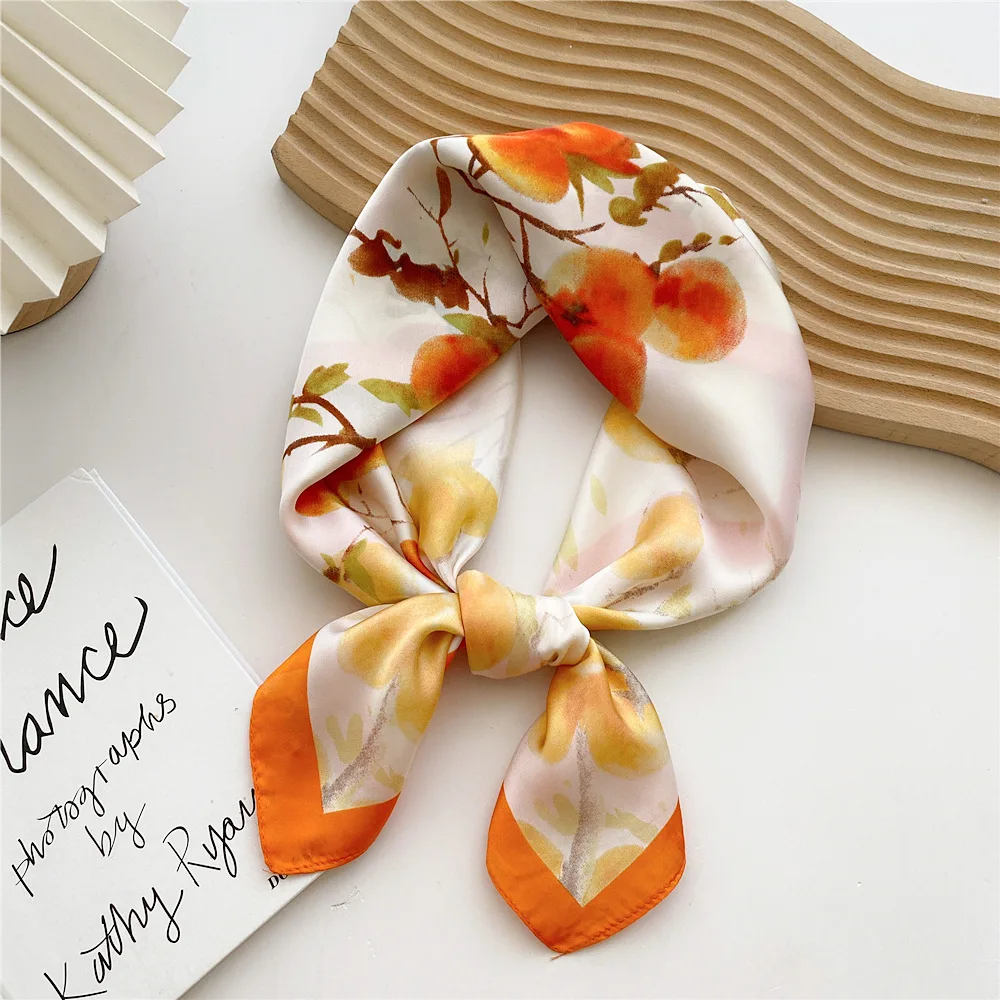 

2022 Элегантный квадратный шарф с принтом деревьев, Женская бандана, повязка на голову, женские повязки на голову, Женская шаль, модный шейный ...