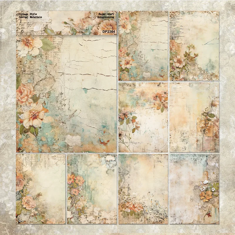 8 листов винтажные фоны декоративный бумажный журнал блокнот альбом сделай сам