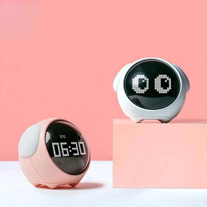 Multi Function Digital Led Voice Controlled Light Bedside Thermometer Clock Home