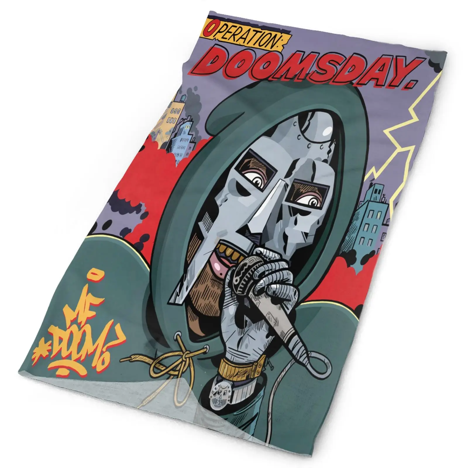 

Mf Doom управление Судный день альбом Обложка Мужская бандана каффи езды на велосипеде лыжах мужской шарф для рыбалки скимзит маска