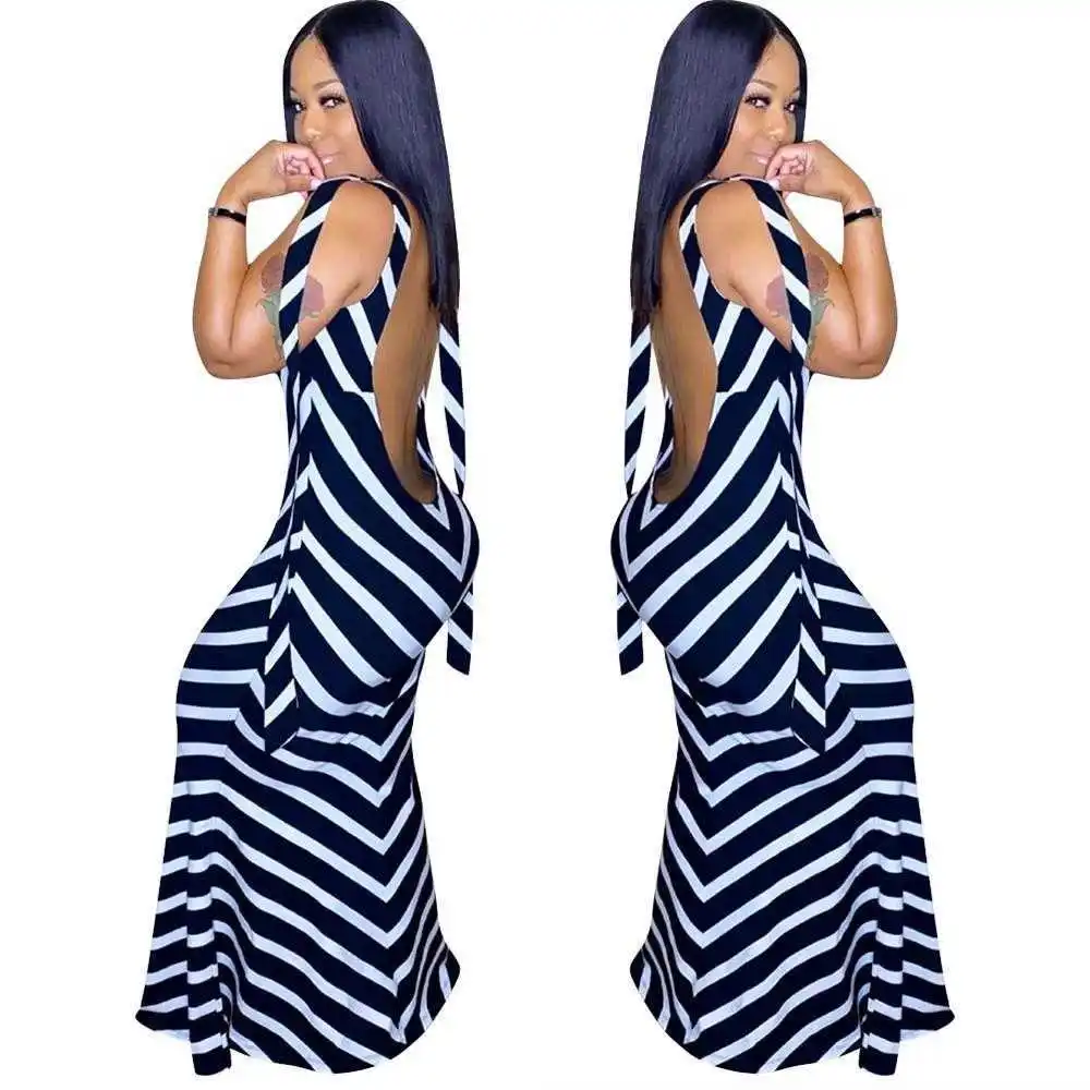 

Womens Clothing Spring Casual Dresses And Summer Fashion Sexy Sleeveless Strap Backless Dress