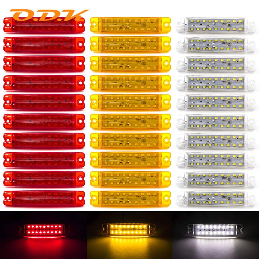 

10Pcs 18 LED 12V 24V Side Marker Light Clearance Signal Lamp Indicator Tail Warning Lamp Trailer Truck Lorry Caravan Boat Bus