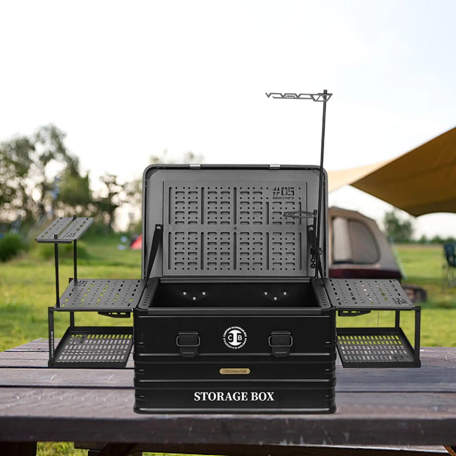 Алюминиевая коробка для кемпинга настольная вешалка фонаря многофункциональная