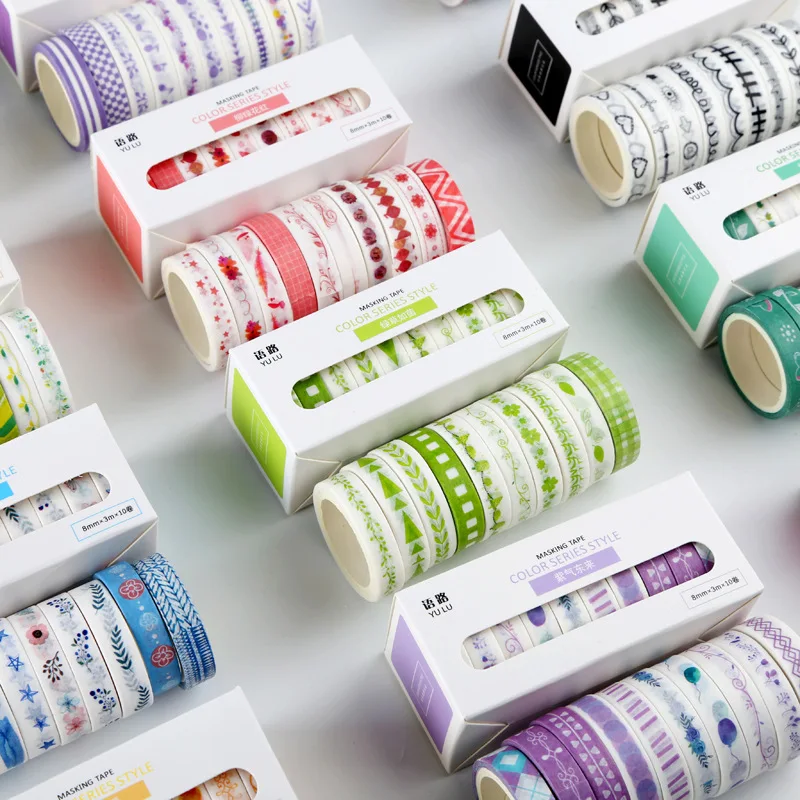 

Hot Sale Cartoon Flowers Washi Tape for Scrapbooking Vintage Design Washi Tape for Diy Decoration