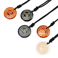 triquetra pendant triple moon goddess necklace pagan wicca necklace good luck celtic knot pendant vintage jewelry for women men
