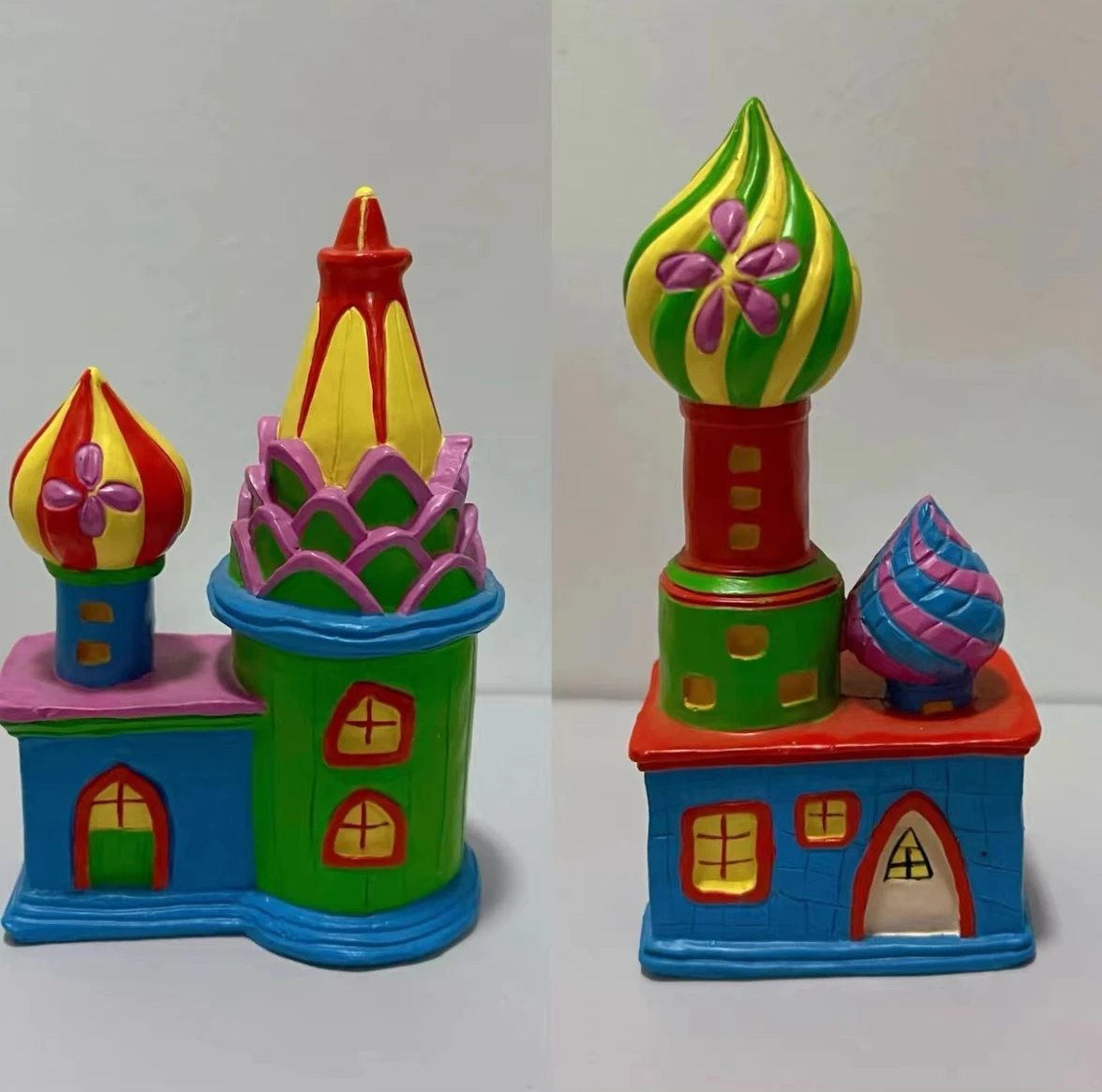 

Resin figure mental psychological sand table game box court therapy building russian church 2pcs/set