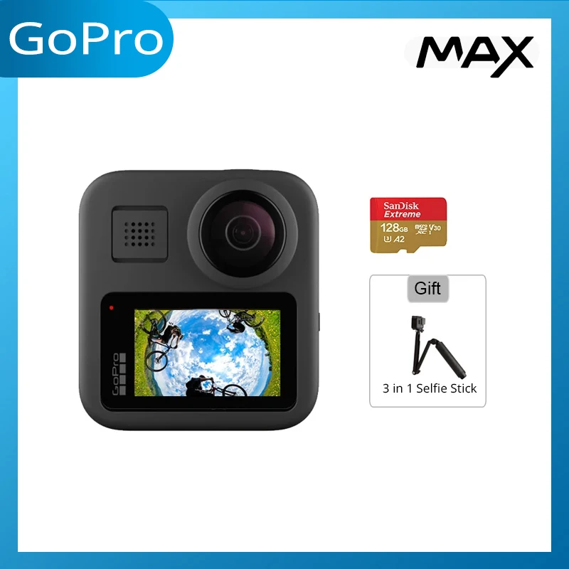 Экшн-Камера GoPro MAX 360 с сенсорным экраном сферическая камера K30 HD видео 1080 Мп фото p