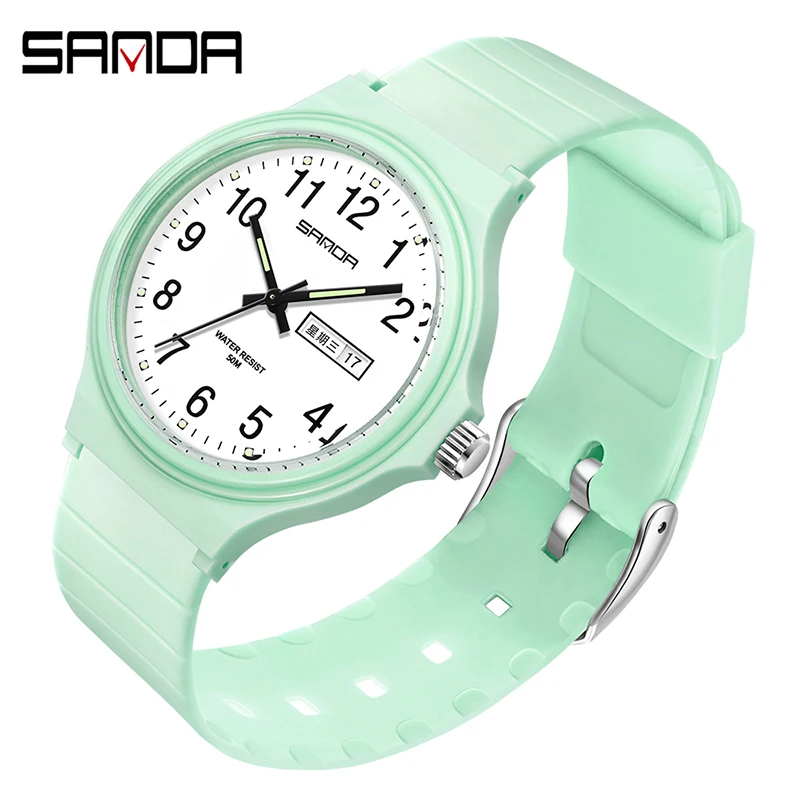 SANDA Fashion Men's Fashion Ultra Thin Watches Men Quartz Watch Business Wristwatch Sports Watch Man With Date Reloj Hombr 6060 enlarge