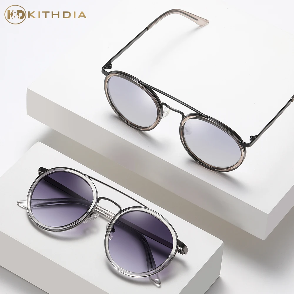 

Kithdia Brand Women's Sunglasses Oval Metal Frame High Quality Fashion Sun Glasses UV400 HD Lens