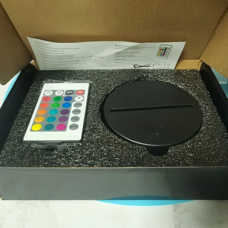 Основа для светодиодной лампы 3D с акриловым листом основа ночного