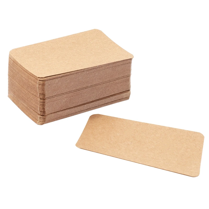 

100Pcs Blank Kraft Paper Business Cards Word Card Message Card DIY Gift Card