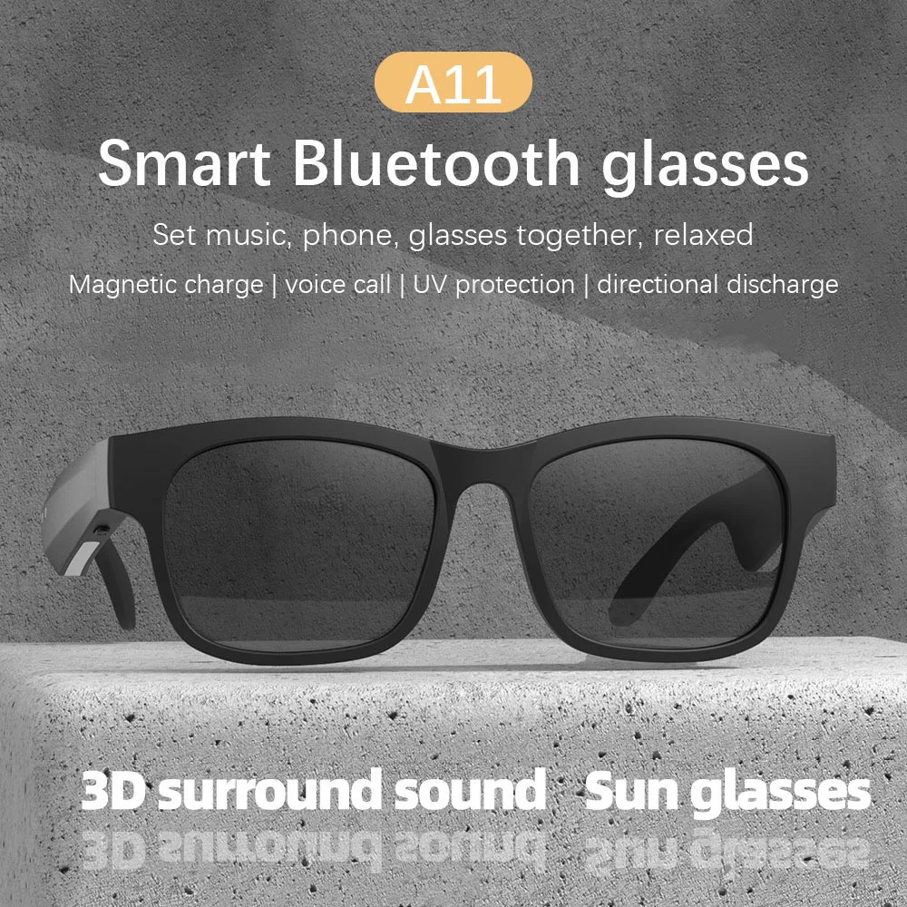 

GL-A11 Wireless Bluetooth Smart Glasses Stereo Bluetooth Sunglasses Bluetooth Glasses Sports Glasses Outdoor Audio Sunglasses