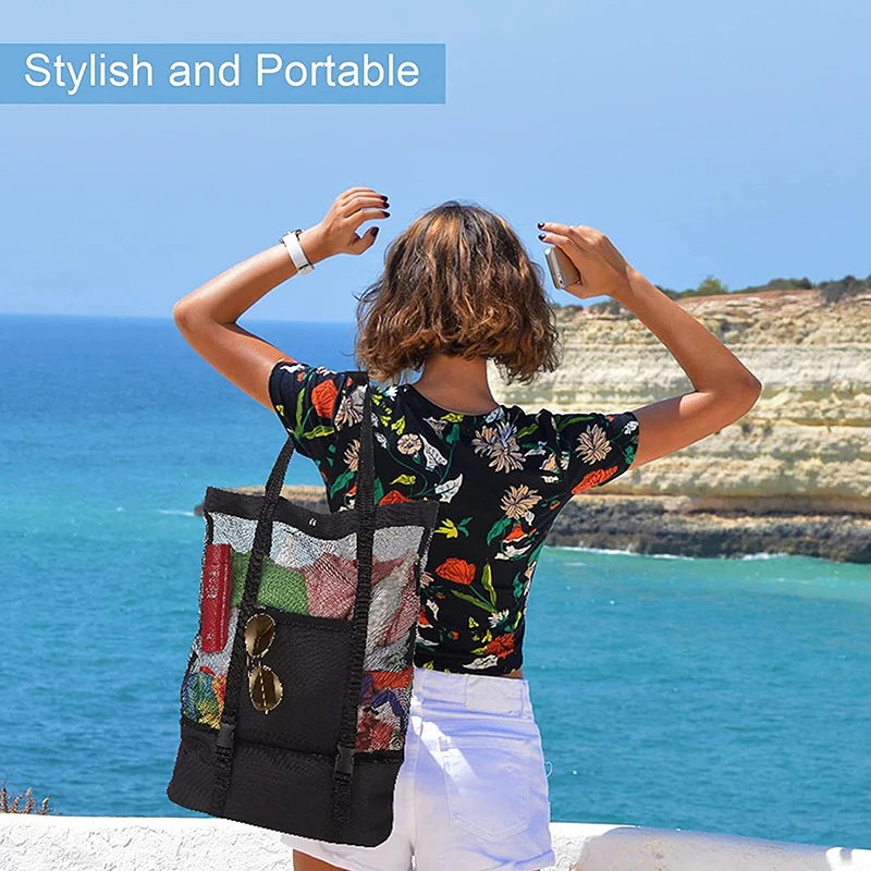 

Twee In Een Outdoor Afneembare Camping Strand Transparen Opslag Vrouwen Handtas Snoep Kleur Enkele Schouder Grote Capaciteit