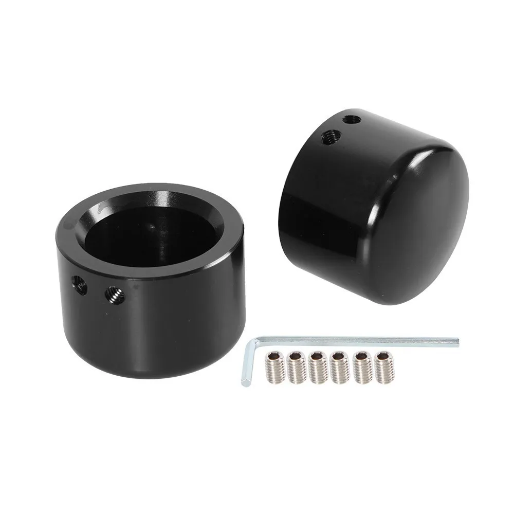 

Harley Sportster 883 1200 Dyna VRSCA V Rod 02-06 CVO Softail Черный Мотоцикл Передняя Ось Регулируемая Крышка Гайка Болт Деталь